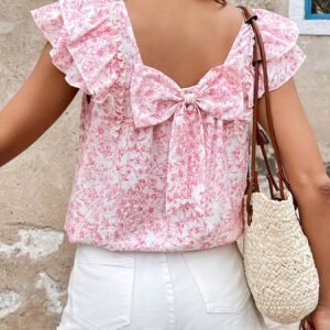 Women's shirt fashionable flower bow shirt for women
